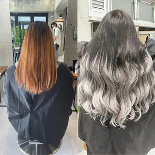 ロング カラー ヘアアレンジ TATSUYA アートディレクターのヘアスタイル