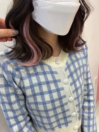 ミディアム 新宿/韓国ヘア 中明度カラー/かやのヘアスタイル