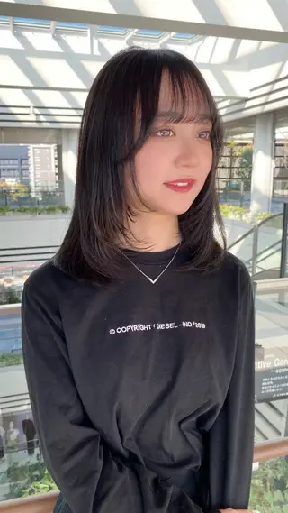 ミディアム カラー RURI韓国ボブ 🇰🇷タッセルボブのヘアスタイル