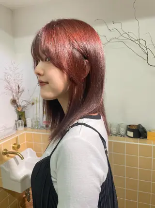 ミディアム sakura🌸 レイヤー/韓国ヘアのヘアスタイル