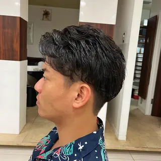 ショート パーマ メンズ 店舗指名No.1 吉岡　弘のヘアスタイル