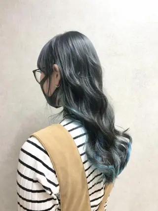 セミロング カラー 豊中/メンズ特化 岡田 龍之介のヘアスタイル