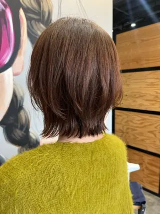 ミディアム カラー パーマ ヘアアレンジ メンズ キッズ ネイル マツエク・マツパ アイブロウ times salon名駅所属・久木原 ゆりのヘアスタイル