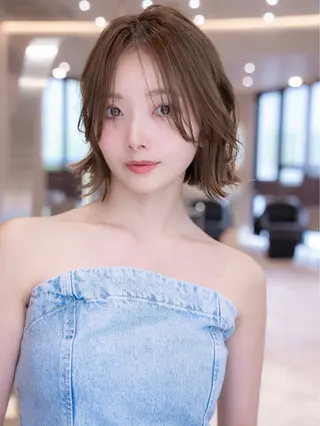 ショート カラー 渋谷/レイヤーボブ・ 韓国ボブ特化/楓のヘアスタイル