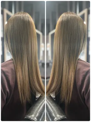 ロング 安田 恵のヘアスタイル