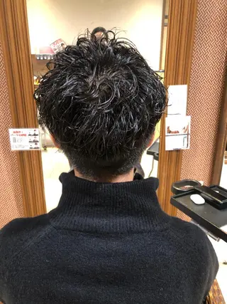 ショート パーマ メンズ パーマ/ハイトーン スパイキー/神田正紀のヘアスタイル