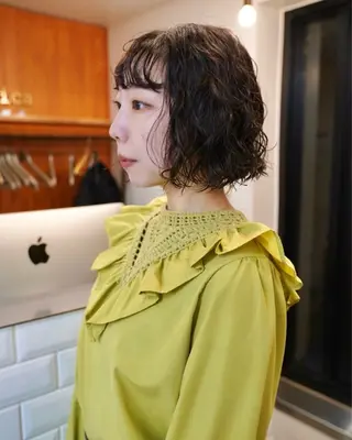 ショート ヒカル/ミディアム パーマ/ロングパーマのヘアスタイル