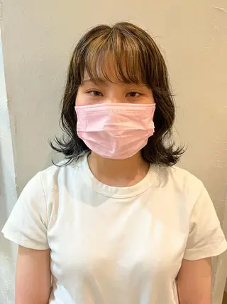 ミディアム カラー パーマ ヘアアレンジ メンズ GO TODAY シェアサロン 表参道Flos店所属・nishi fuyumiのヘアスタイル