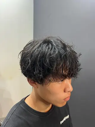 ミディアム パーマ メンズ kei/透明感カラー /縮毛矯正/メンズのヘアスタイル