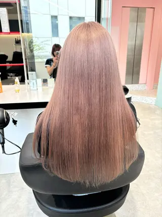 ロング 艶髪ハイトーンカラー 渋谷🎀ririkaのヘアスタイル