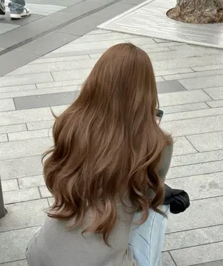 カラー ブリーチなし 透明感カラーのヘアスタイル