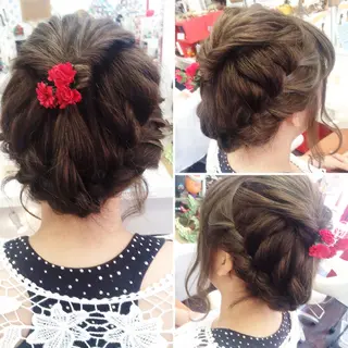 ミディアム ヘアアレンジ オーストヘアー ミコ所属・岩谷/ブリーチ 🫧透明感カラーのヘアスタイル