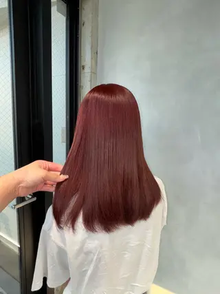 カラー 暖色/ハイトーン/ カラー/HBLのヘアスタイル