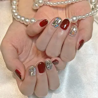 ネイル RAFFINE 月🦋🩵のネイルデザイン