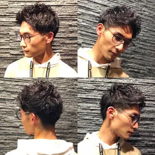 ショート パーマ ヘアアレンジ メンズ 萩原 勇樹のヘアスタイル