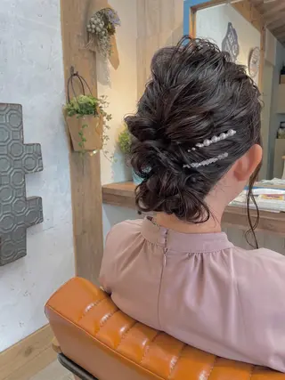 セミロング ヘアアレンジ カワシマ セイカのヘアスタイル