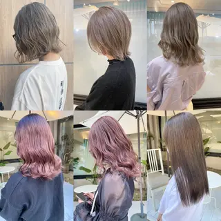 セミロング カラー 佐藤 魁人のヘアスタイル