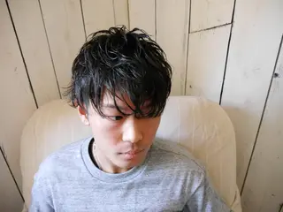 ショート パーマ メンズ ЯH by GYD所属・清水 純のヘアスタイル