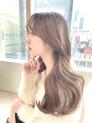 ロング カラー 🇰🇷韓国風くびれ ヘア🇰🇷中村優大のヘアスタイル