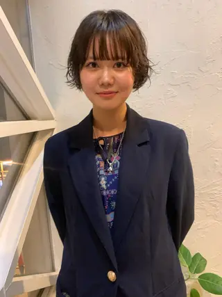ショート パーマ 庄司 朱里のヘアスタイル