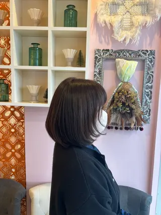 ミディアム カラー 透明感カラー/ くびれヘア/ユウユのヘアスタイル