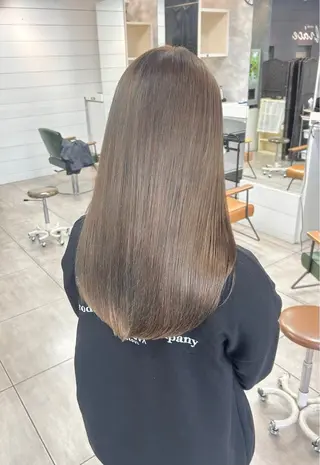 セミロング 縮毛矯正✖髪質改善 仁木伸明のヘアスタイル