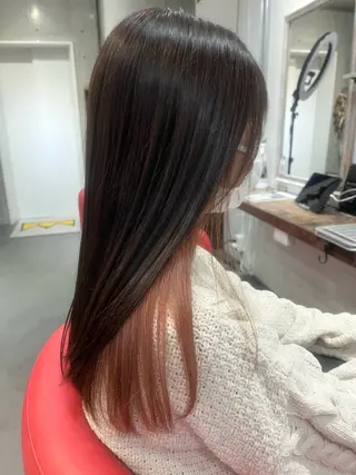 セミロング カラー ヘアアレンジ 駅チカ【ali'i】 アリイ花崎友美☘のヘアスタイル