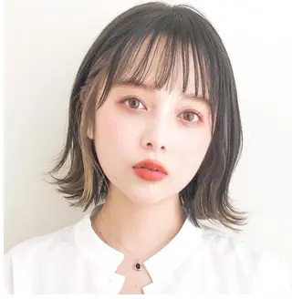 カラー 大島 千怜のヘアスタイル