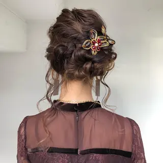 ロング カラー ヘアアレンジ BRUNTJET所属・MAEDA MADOKAのヘアスタイル