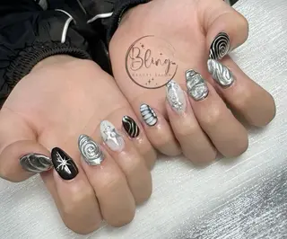 ロング カラー Bling Salonのネイルデザイン