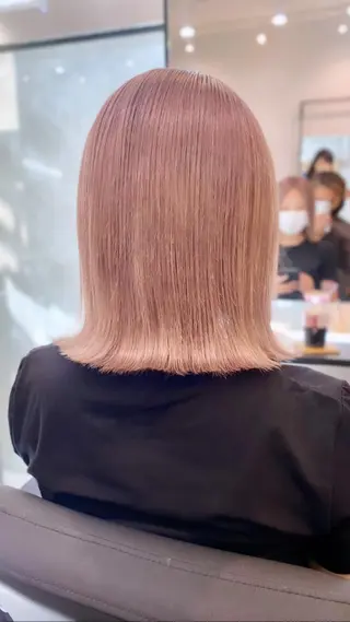 ショート カラー ヘアアレンジ 韓国風×透明感カラー 髪質改善オタベシンヤのヘアスタイル