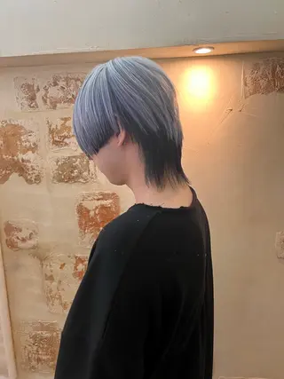 ミディアム 退色まで透明感ある ダブルカラー/リクのヘアスタイル