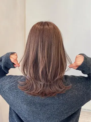 ミディアム 前髪顔まわりカット 🌈中村海聖のヘアスタイル