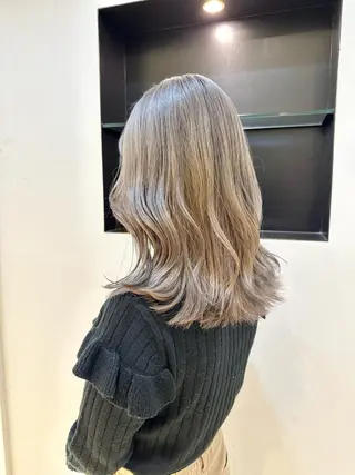 ミディアム カラー TAYA大阪上本町所属・十場【髪質改善】 【ダブルカラー】のヘアスタイル