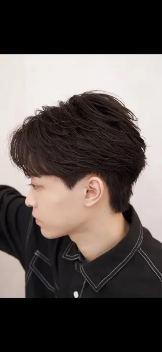 ショート パーマ メンズ クロスパーマ×曲がる 縮毛矯正🫧あゆみのヘアスタイル