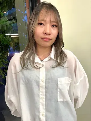 セミロング カラー ヘアアレンジ 樋口智士/倉敷/中庄 /縮毛矯正/髪質改善のヘアスタイル