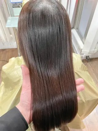 カラー MiU所属・韓国×髪質改善×美髪 縮毛矯正×レイヤーのヘアスタイル