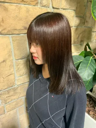 セミロング 似合わせレイヤーʚɞ ハッシュカットriiのヘアスタイル