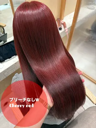 セミロング カラー ヘアアレンジ 🥀暖色韓国ヘア💕 保科侑花のヘアスタイル