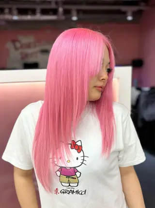 ロング カラー 田中麻鈴/ハイトーン /ミルクティーのヘアスタイル