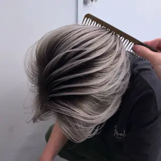 ミディアム カラー パーマ ヘアアレンジ メンズ メンズバレイヤージュ 🌫デザインカラーのヘアスタイル