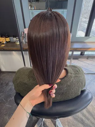 ミディアム ユイカ🐮暖色カラー / 髪質改善のヘアスタイル