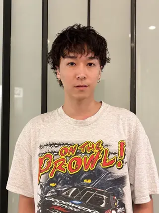 ショート パーマ メンズ メンズパーマ/ブリー チ/motokiのヘアスタイル