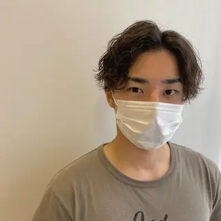 パーマ メンズ 栗田 大輝のヘアスタイル