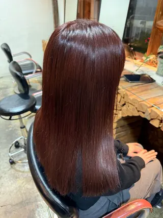 ロング カラー 須藤　優真 レイヤーボブ　ウルフのヘアスタイル