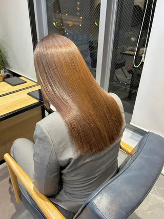 セミロング ヘアアレンジ パーマ カラー ヘアケア特化型サロン newi 梅田のヘアスタイル