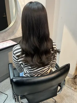 セミロング 濱川響太レディース カットモデルのヘアスタイル