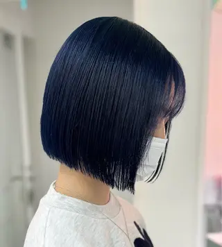 ショート カラー amane໒꒱うる艶 ブリーチ透明感カラーのヘアスタイル