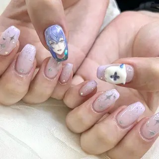 セミロング ネイル 池袋痛ネイル Nok. 渡辺のネイルデザイン