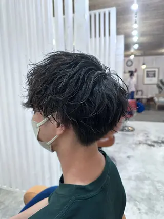 パーマ メンズ 椎木 琉聖のヘアスタイル